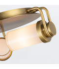 Wynwood 3-ljus plafond vintage mässing/vit 42,2 cm Alora Wynwood 3-ljus plafond vintage mässing/vit 42,2 cm