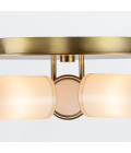 Wynwood 3-ljus plafond vintage mässing/vit 42,2 cm Alora Wynwood 3-ljus plafond vintage mässing/vit 42,2 cm