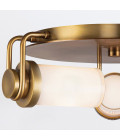 Wynwood 3-ljus plafond vintage mässing/vit 42,2 cm Alora Wynwood 3-ljus plafond vintage mässing/vit 42,2 cm