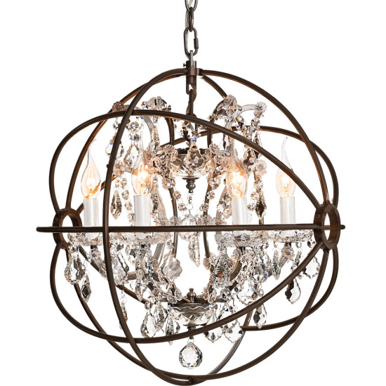 Rome Taklampa Kristall Rost 53cm Rome Taklampa Kristall Rost 53cm