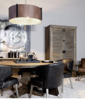 Calgary Ceiling Light Brown Leather 82cm Artwood Artwood Calgary Ceiling Light Brown Leather 82cm Artwood