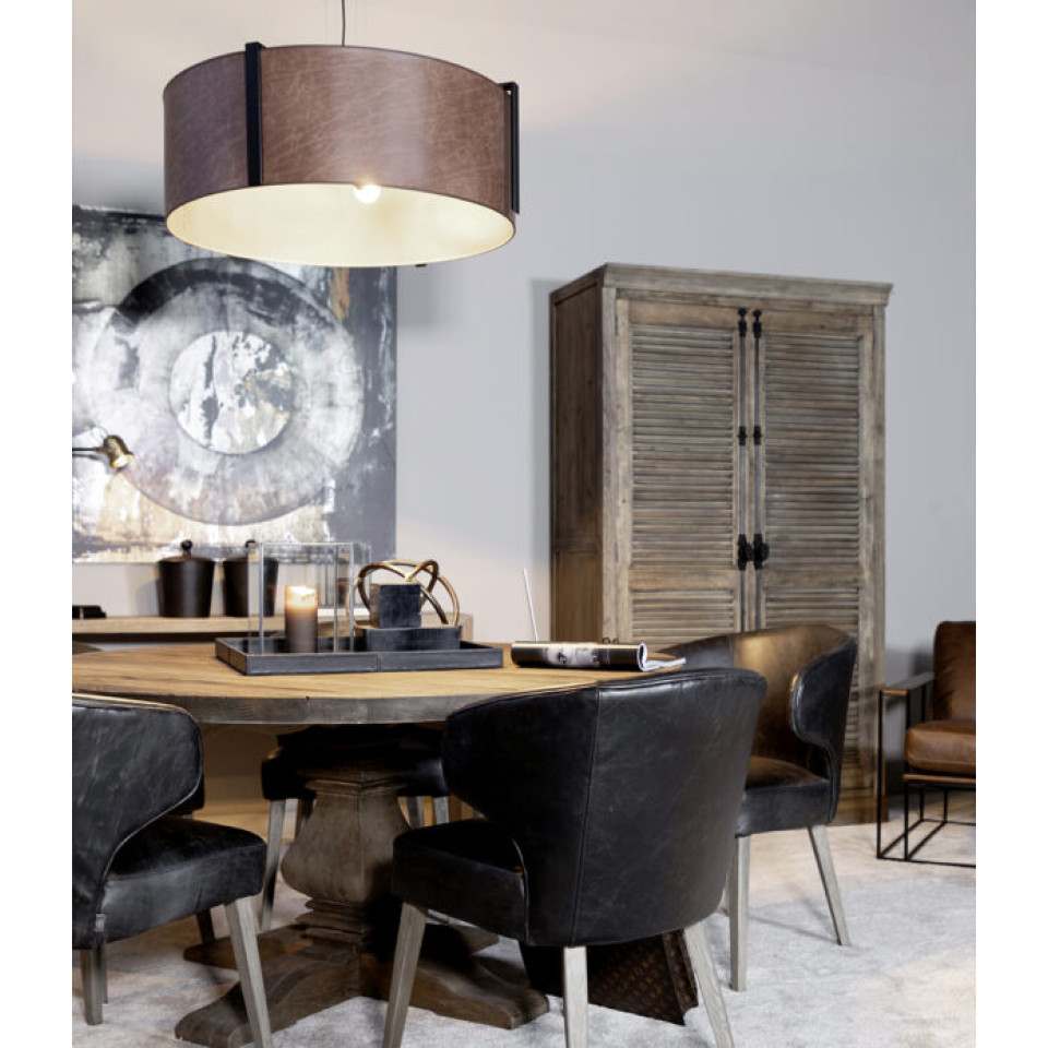 Calgary Ceiling Light Brown Leather 82cm Artwood Artwood Calgary Ceiling Light Brown Leather 82cm Artwood