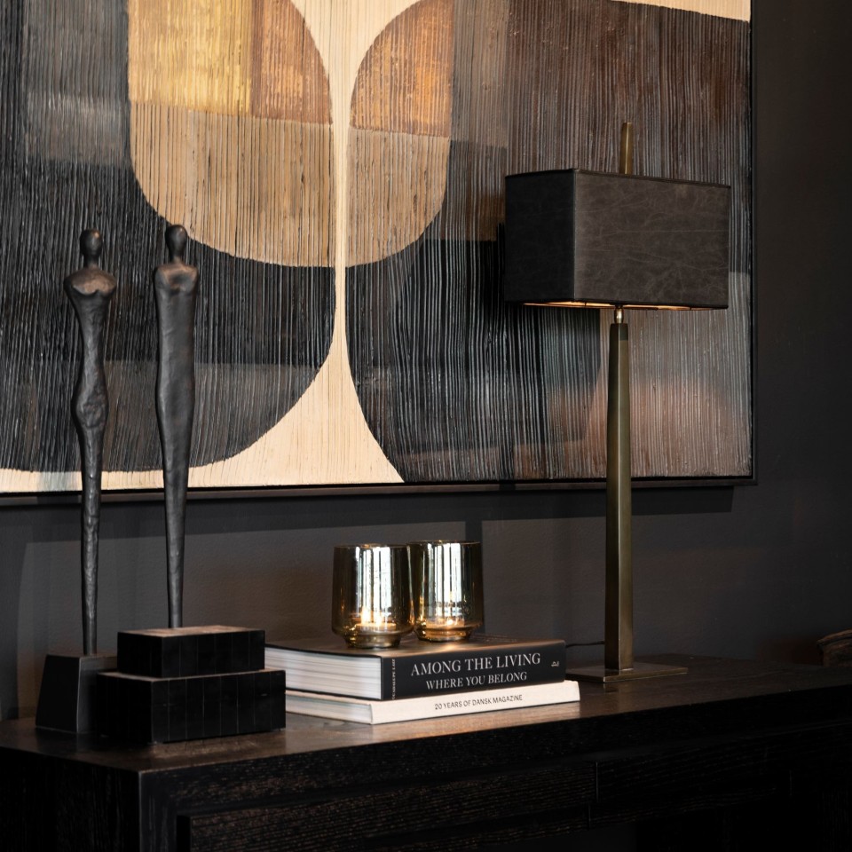 Caligo table lamp antique brass 66/90 cm