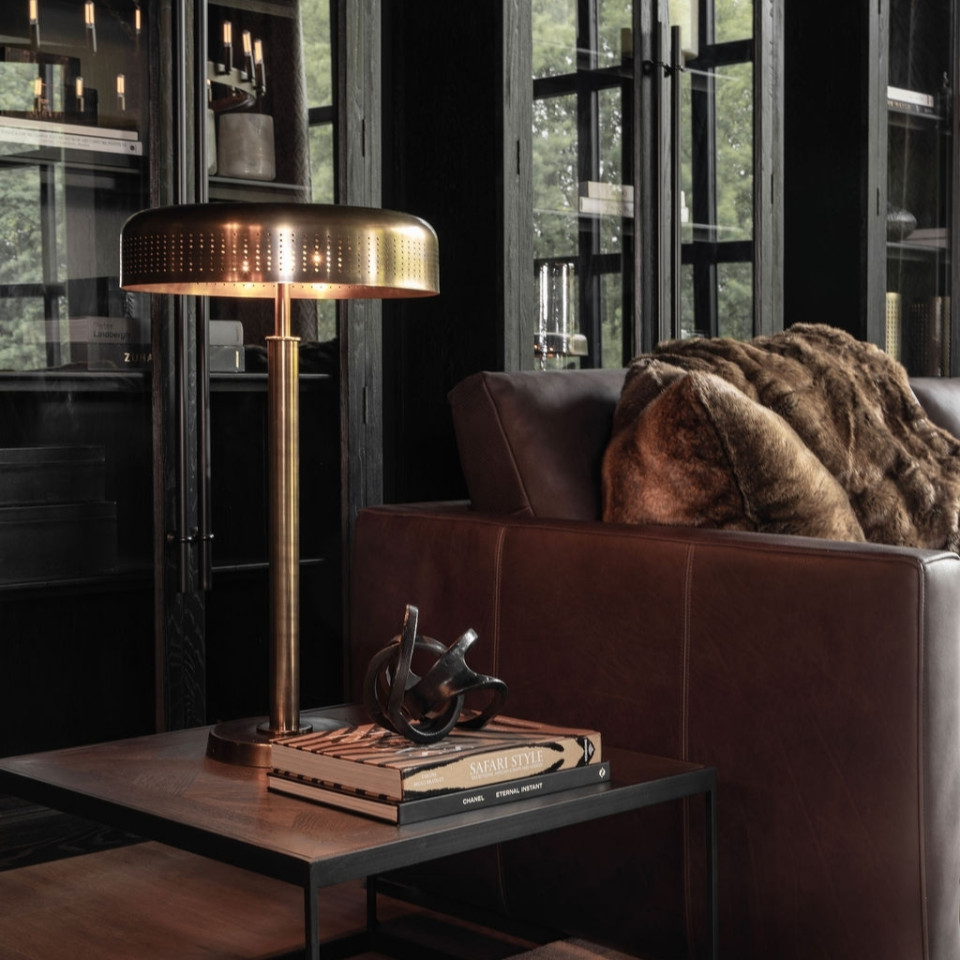 Armando bordslampa antik mässing 70 cm