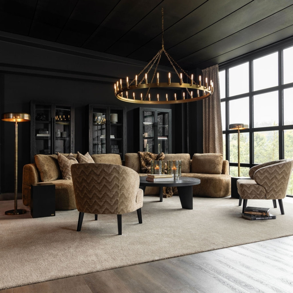 Armando golvlampa antik mässing 150 cm