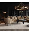 Armando golvlampa antik mässing 150 cm