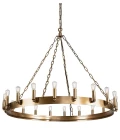 Crown Pendant Bronze ceiling lamp 165 cm diamter.