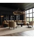 Crown Pendant Bronze ceiling lamp 165 cm diamter.