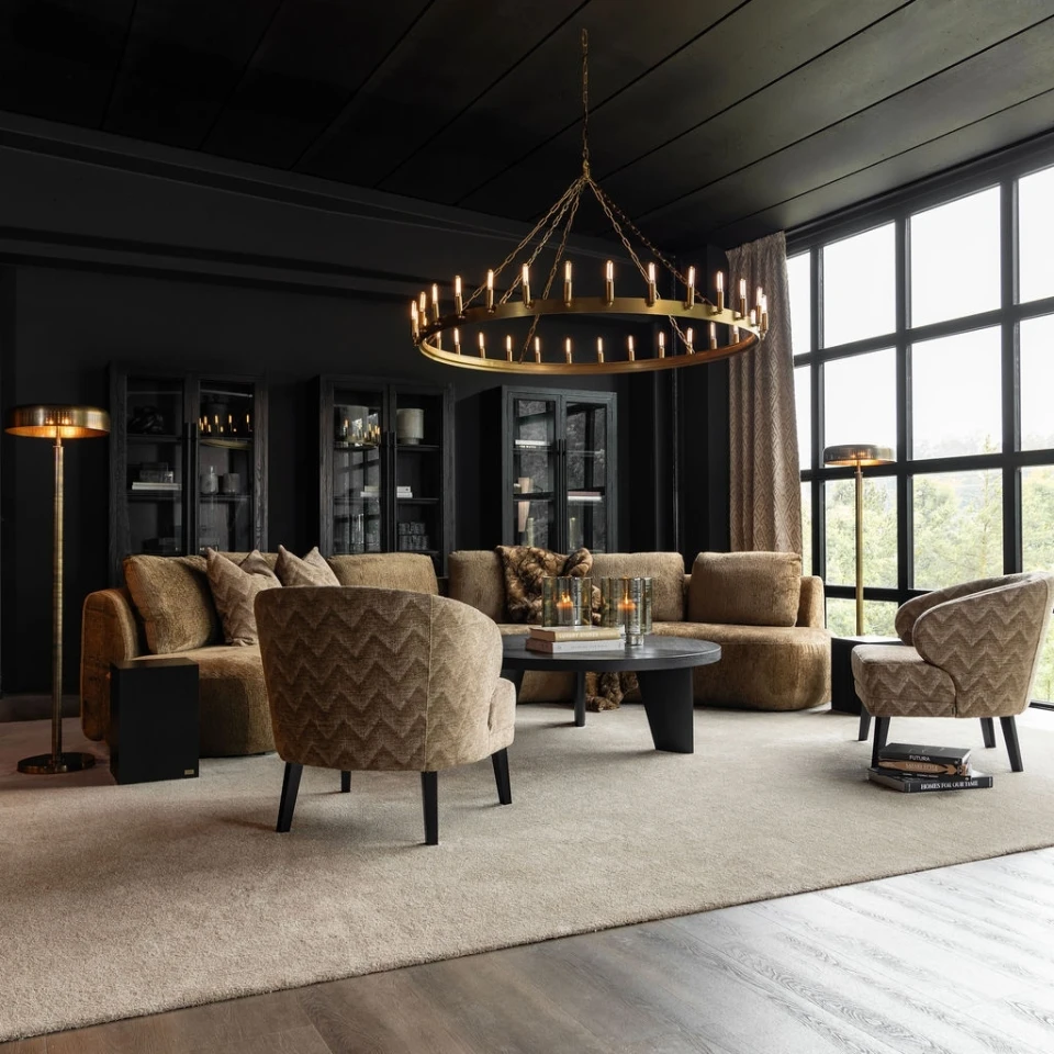 Crown Pendant Bronze ceiling lamp 165 cm diamter.