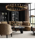 Crown Pendant Bronze ceiling lamp 165 cm diamter.