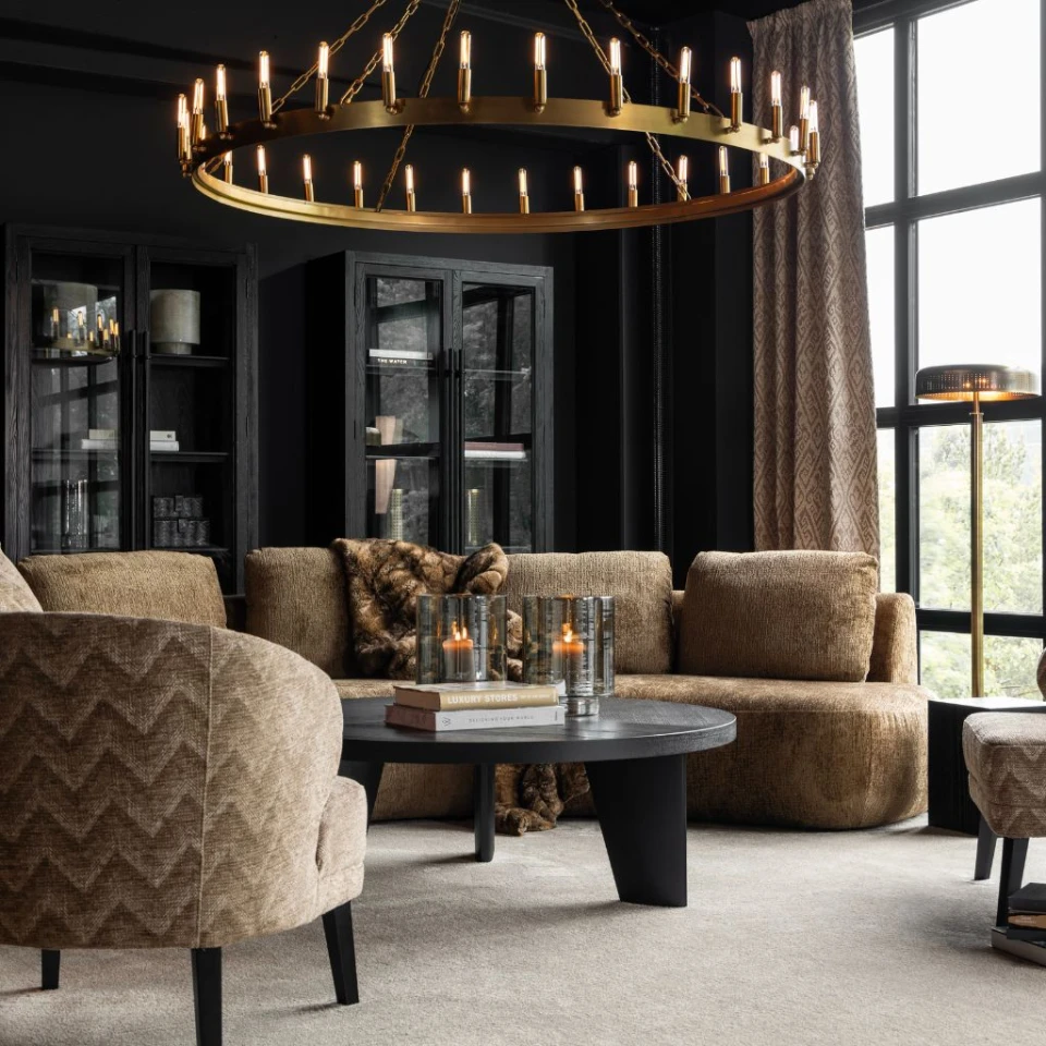 Crown Pendant Bronze ceiling lamp 165 cm diamter.