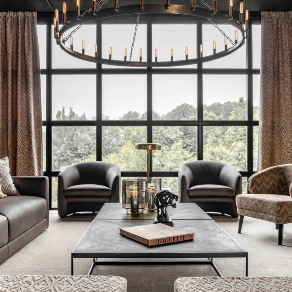 Crown Pendant Bronze ceiling lamp 165 cm diamter.