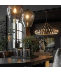 Crown Pendant Bronze ceiling lamp 165 cm diamter.