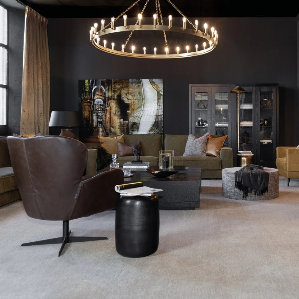 Crown Pendant Bronze ceiling lamp 165 cm diamter.