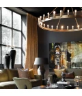 Crown Pendant Bronze ceiling lamp 165 cm diamter.