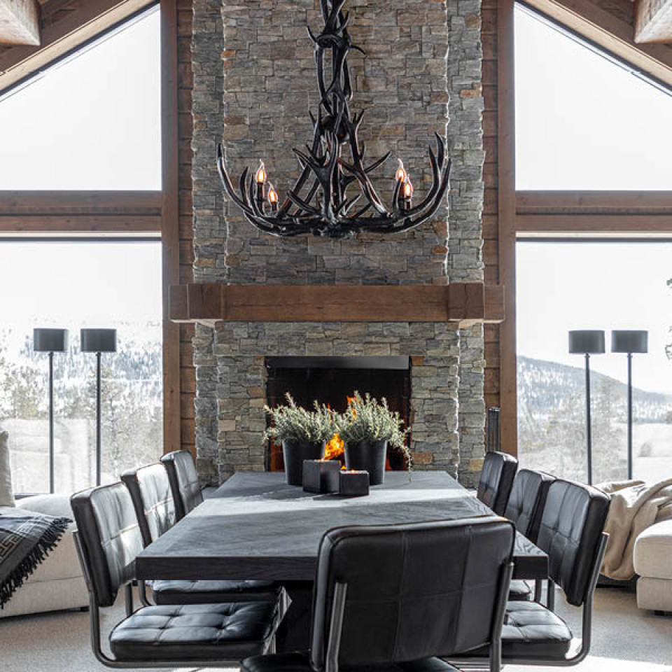 Antler takkrona svart 92cm-Gratis Hemleverans