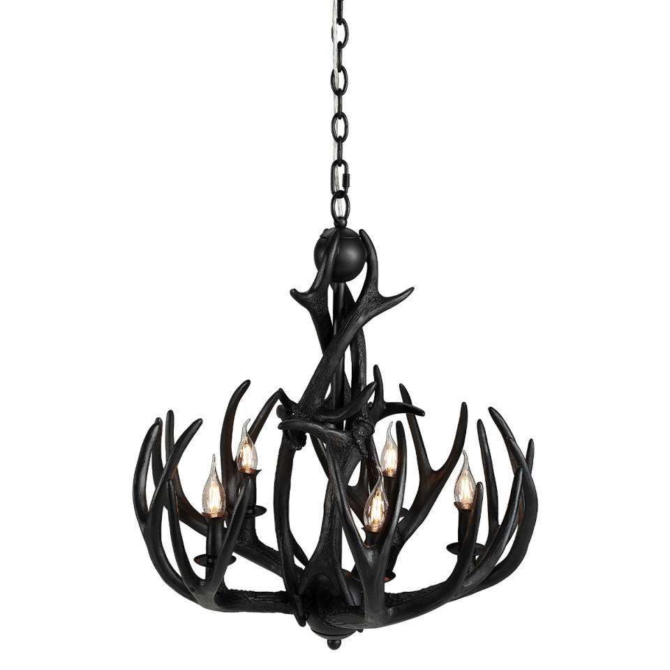 Antler takkrona svart 68 cm