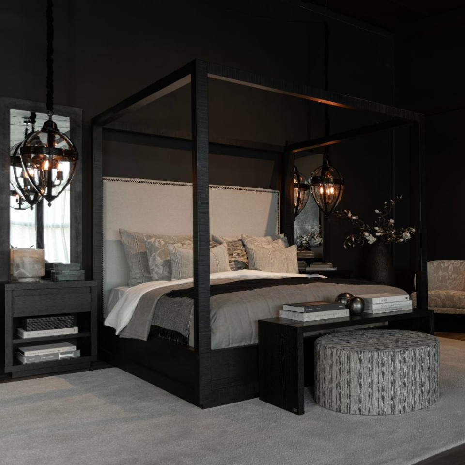 Timeless 3-ljus drop taklampa svart 40 cm