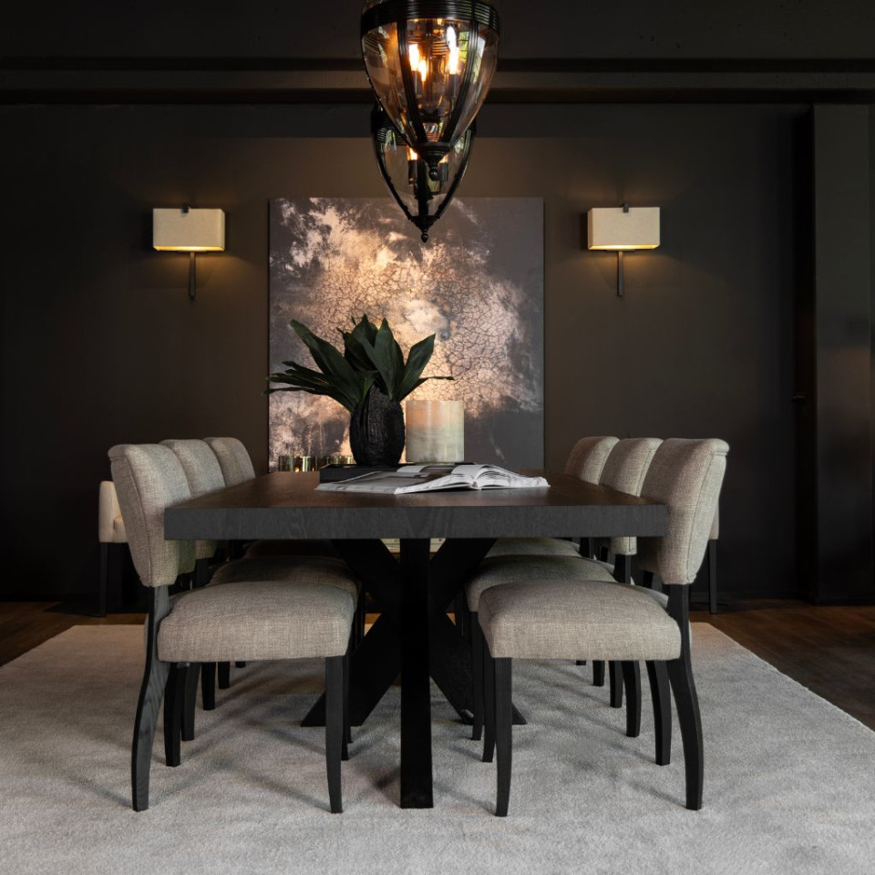 Timeless 3-ljus drop taklampa svart 40 cm