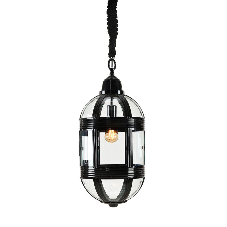 Timeless åttkantig taklampa svart 35 cm
