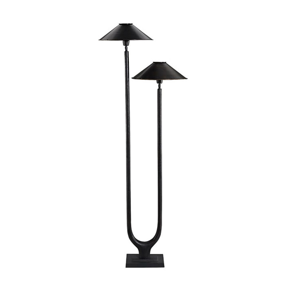 Twin golvlampa svart 142 cm