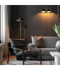 Twin golvlampa svart 142 cm