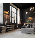 Twin golvlampa svart 142 cm