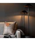 Twin golvlampa svart 142 cm