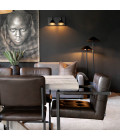 Twin golvlampa svart 142 cm
