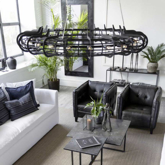 Khan 15-Lt Chandelier Gray 110 cm