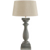 Normandie Table Lamp High Grey Wood 63cm Normandie Table Lamp High Grey Wood 63cm