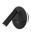 Bergdala USB hotel wall light black 14cm Bergdala USB hotel wall light black 14cm