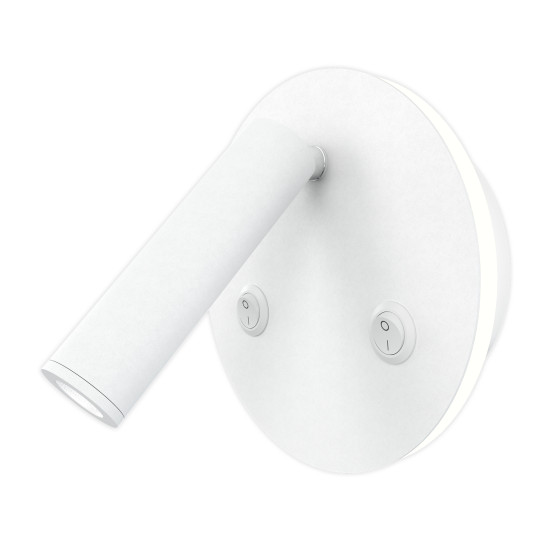 Bergdala hotell vägglampa vit 14cm