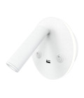 Bergdala USB hotel wall light white 14cm Bergdala USB hotel wall light white 14cm