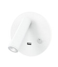 Bergdala USB hotel wall light white 14cm Bergdala USB hotel wall light white 14cm