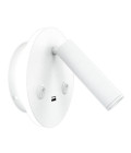 Bergdala USB hotel wall light white 14cm Bergdala USB hotel wall light white 14cm