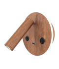 Bergdala USB hotel wall light wood 14cm Bergdala USB hotel wall light wood 14cm