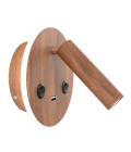Bergdala USB hotel wall light wood 14cm Bergdala USB hotel wall light wood 14cm