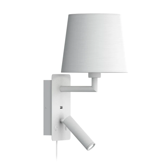 Dalhem USB hotell vägglampa vit 34cm