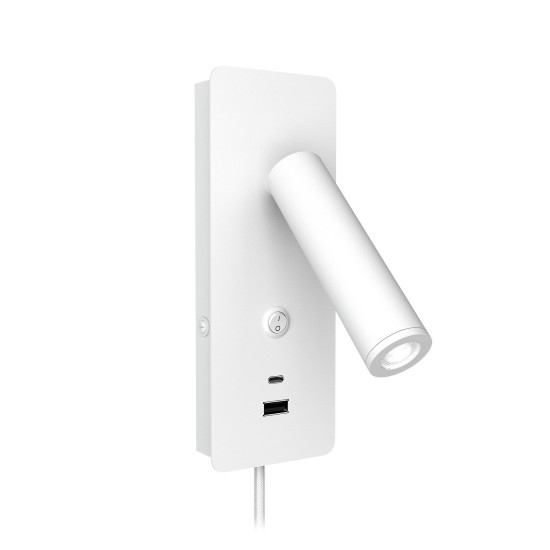 Gibo hotell vägglampa vit 18.6cm
