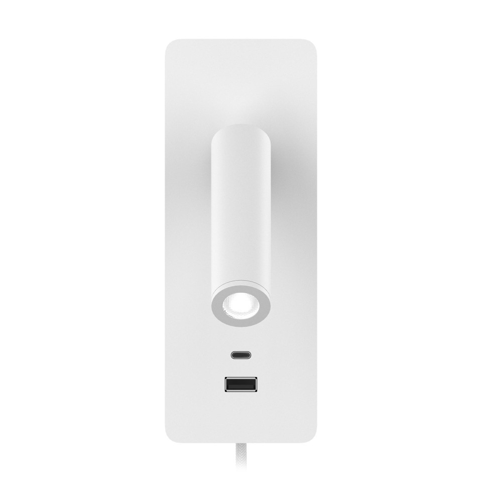 Gibo hotel wall light white 18.6cm Designed Lights Gibo hotel wall light white 18.6cm
