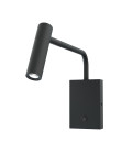 Hamneda hotell vägglampa svart 12cm Designed Lights Hamneda hotell vägglampa svart 12cm