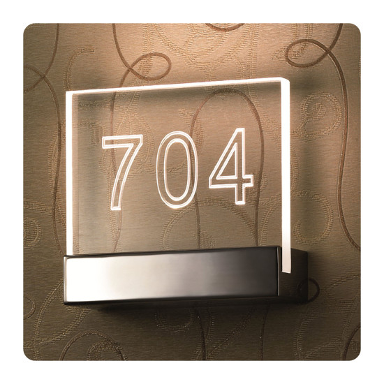 Hagby hotel wall light polished stainless steel