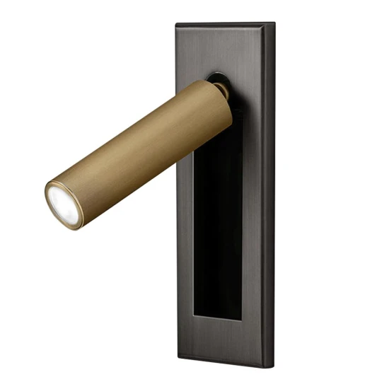 Sala hotel wall light brushed brass 15.5cm