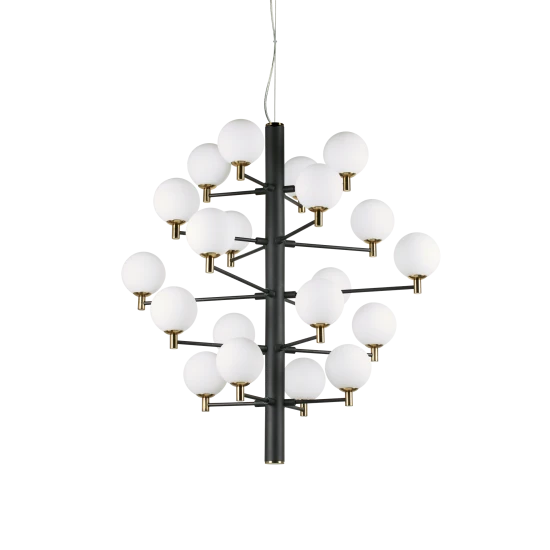 Oslo ceiling light black/gold 86cm