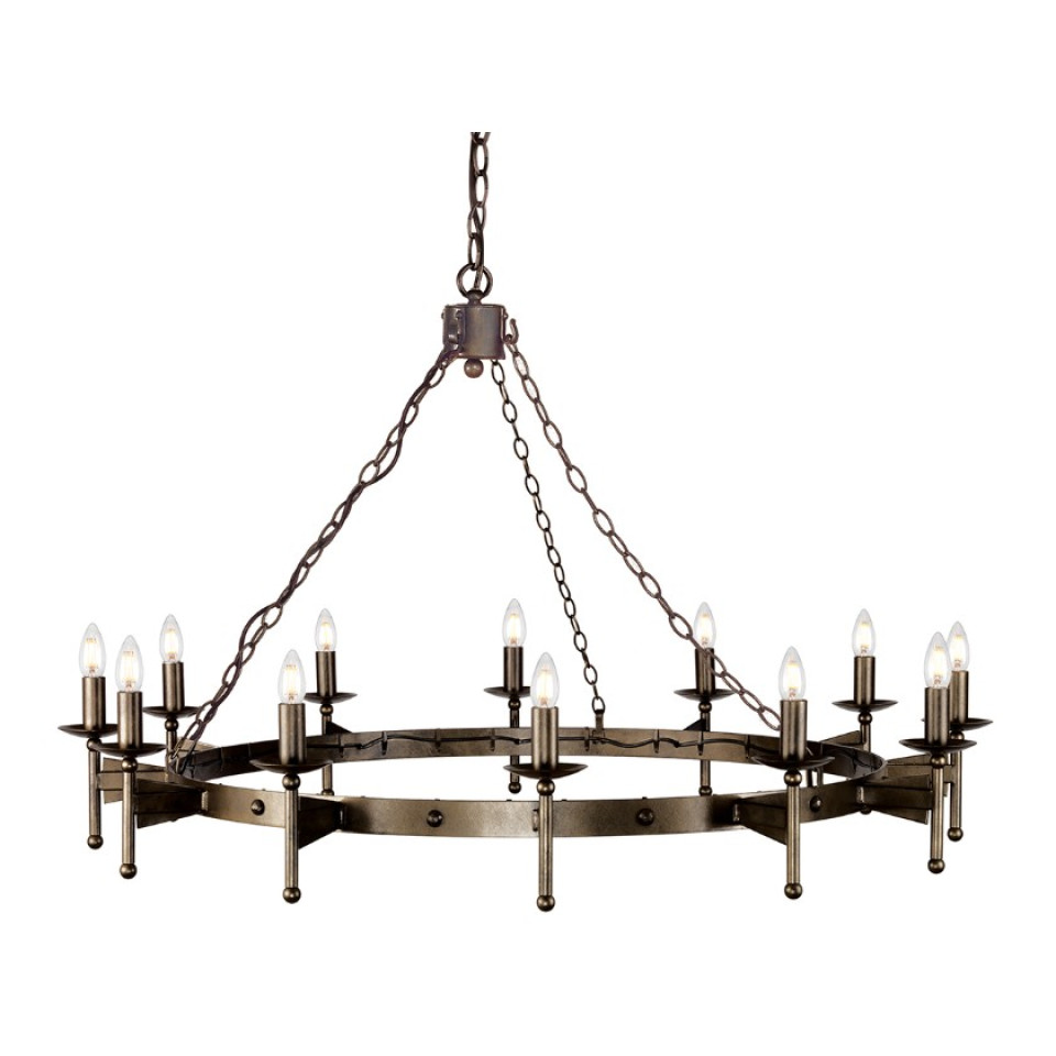 Cromwell ljuskrona brons 130cm Elstead Lighting Cromwell ljuskrona brons 130cm