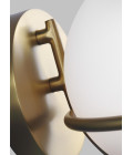 Apollo 1-Lt Wall Lamp Burnished Brass/White 17.1cm Quintesse Lighting Apollo 1-Lt Wall Lamp Burnished Brass/White 17.1cm