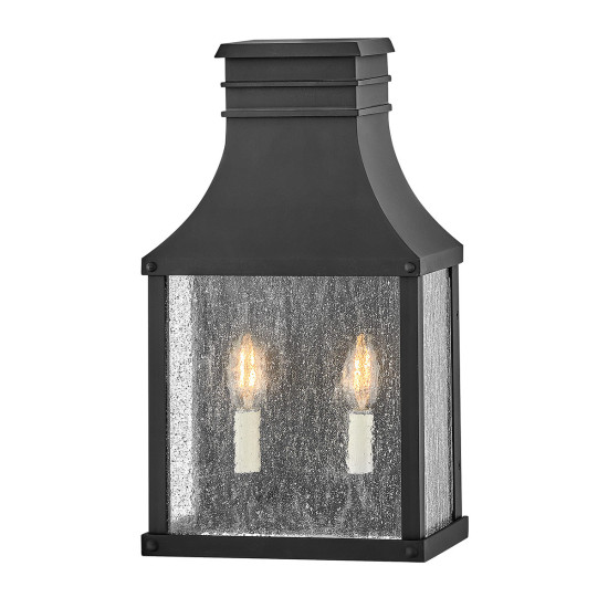 Beacon Hill 2-Lt Half Outdoor Wall Lantern Museum Black/Clear 43.9cm IP44 Beacon Hill 2-Lt Half Outdoor Wall Lantern Museum Black/Clear 43.9cm IP44