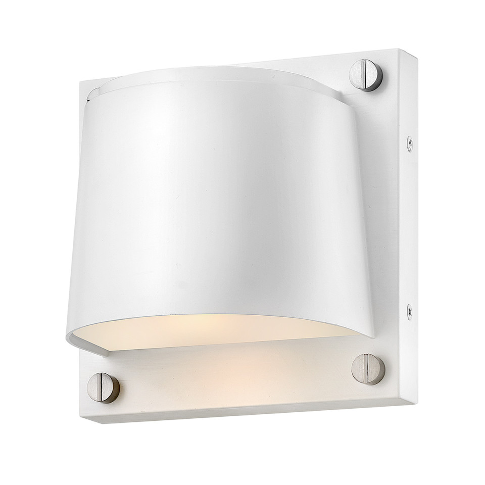 Scout 1-Lt liten utomhusvägglampa satin vit 16,5cm IP44 Elstead Lighting Scout 1-Lt liten utomhusvägglampa satin vit 16,5cm IP44