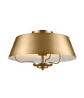 Luella 3-Lt Duo-Mount Ceiling Light Brushed Natural Brass 40.6cm